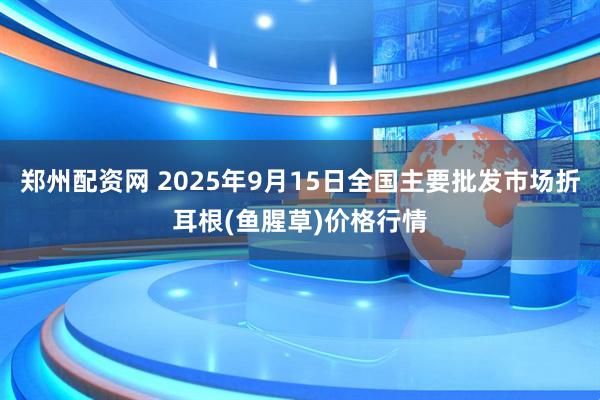 郑州配资网 2025年9月15日全国主要批发市场折耳根(鱼腥草)价格行情